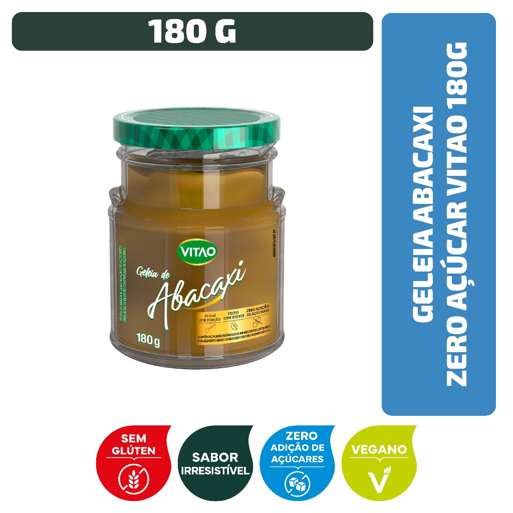 Geleia Abacaxi Zero Açúcar Vitao 180 g