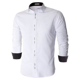 Camisa Social Masculina Slim Fit Manga Longa Não Amassa Algodão Confortável Camisa Social Slim Branca Preta Azul Marinho