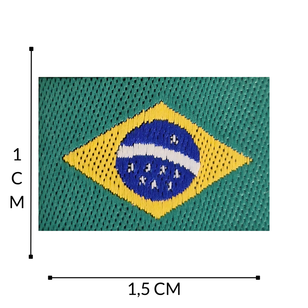 KIT Etiqueta Bandeira Brasil-termocolantes - Para roupas/croche/mochilas/tecidos em geral
