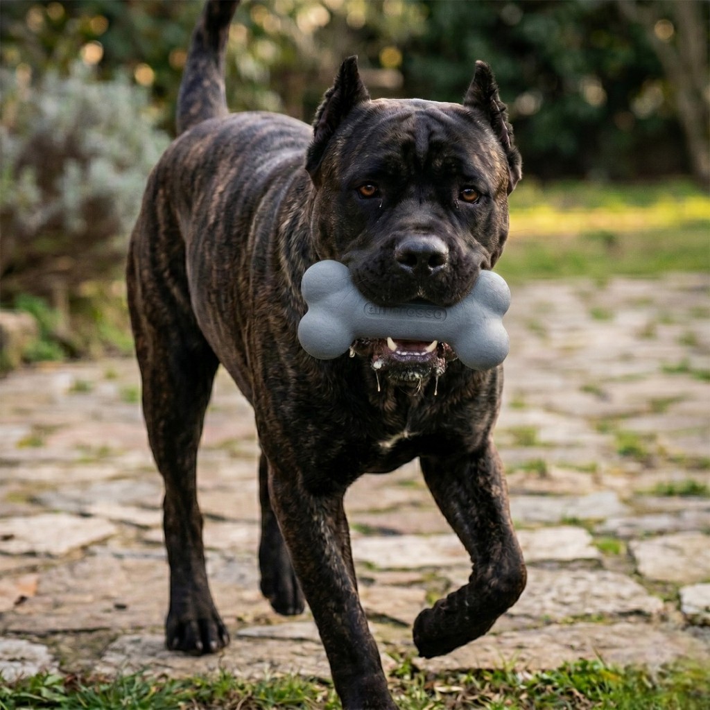 Mordedores Cinza Osso Grande  Cachorro Dobermann Cane Corso Pit Monster Mastiff Bulldogue