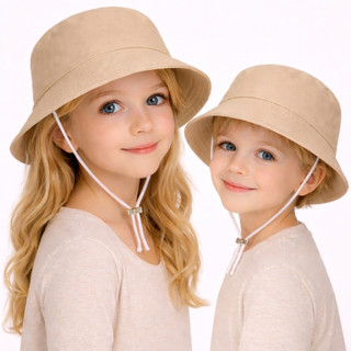 Chapéu Bucket Infantil Menino Menina Com Cordinha de Ajuste e Forrado Com Proteção Solar Promoção