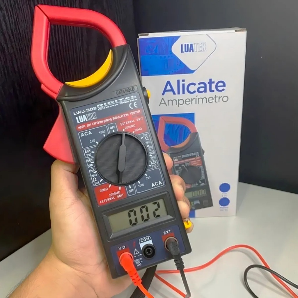 Alicate Amperímetro Multímetro Digital Profissional Portátil Luatek LWJ-302 · foto 2
