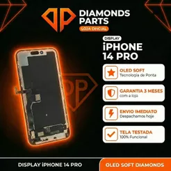 TELA DISPLAY FRONTAL IPHONE 14 PRO OLED SOFT DIAMONDS ORIGINAL