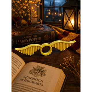 Suporte de Página Livro Pomo de Ouro Harry Potter 3D | Marcador de Leitura Criativo | Presente Geek