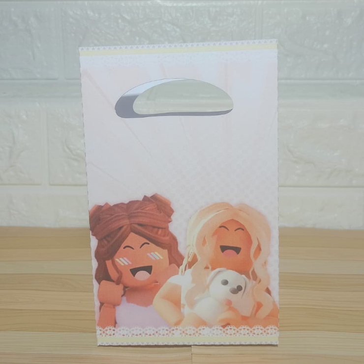 Sacolinha PP ROBLOX MENINA Personalizadas Lembrancinhas de Festa Aniversários