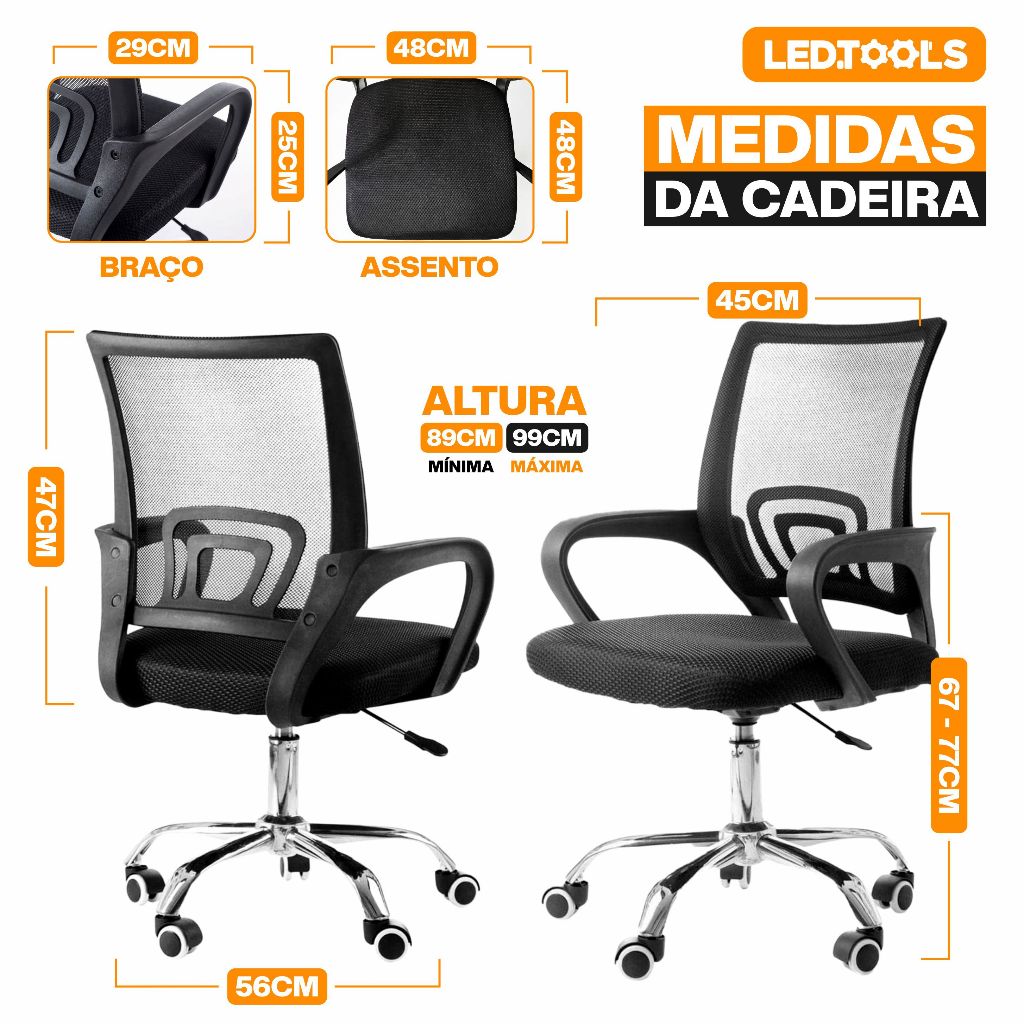 Cadeira Secretária Ergonômica Line Mesh Nr-17 Corporativa · foto 2