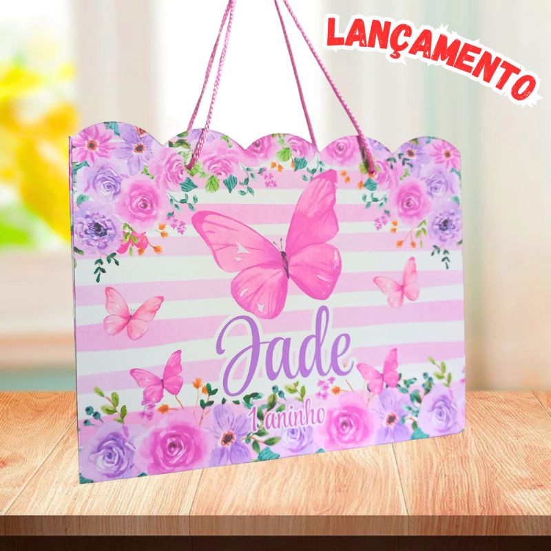 10 sacolinhas surpresas personalizadas Borboletas / lembrancinhas personalizadas borboletas/ sacolinha Borboletas