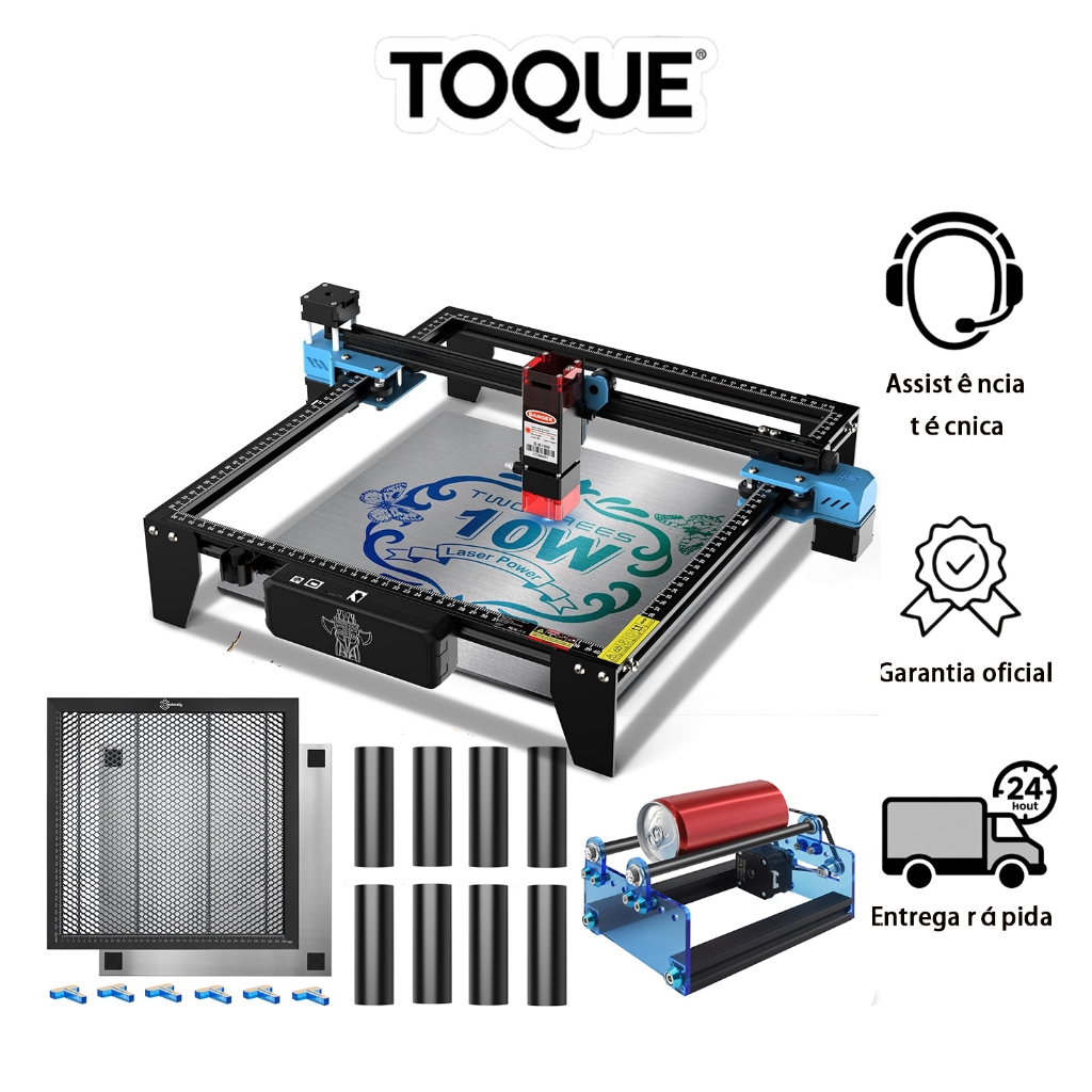 Máquina de gravação a laser TTS 10 pro Twotrees 30*30CM Prototipagem Profissional -127-220V