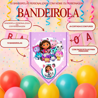kit festa bandeirolas, 10 bandeirolas personalizadas ou somente personagem, decoração de festa, todos os temas