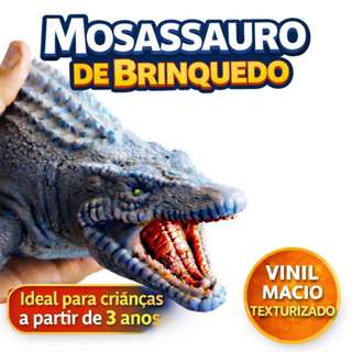 Dinossauro Mosassauro 27cm Vinil Macio Realista Brinquedo Infantil