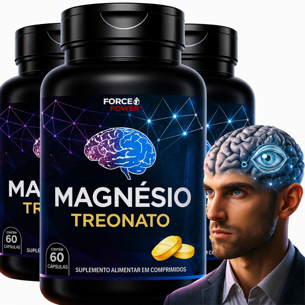 03 Magnésio Treonato ORIGINAL Treonina Total 180 Comprimidos  (  KIT PARA 03 MESES USO  )