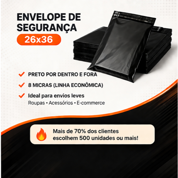 Envelope Segurança 26x36 250 500 750 1000 Unidades | Econômico | Shopee Mercado Livre | Envio Rápido