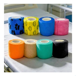Bandagem Elástica Flexível S/ Látex 5cm X 4,5m Várias Cores Atadura adesiva tape antialérgico Thumb tape finger atleta