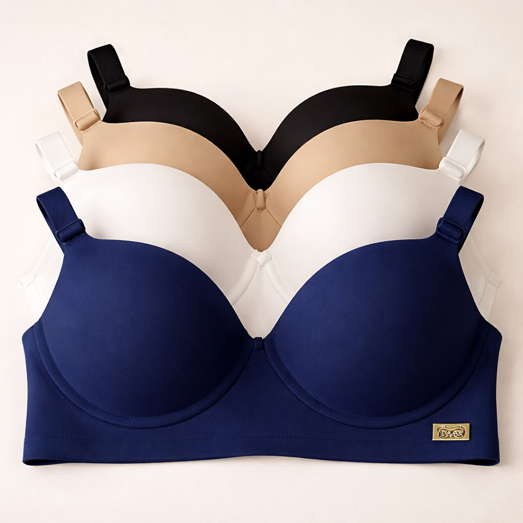 Kit C/4 Sutiã Básico Reforçado Com Bojo Do P Ao Gg Direto da Fábrica em Oferta na Shopee