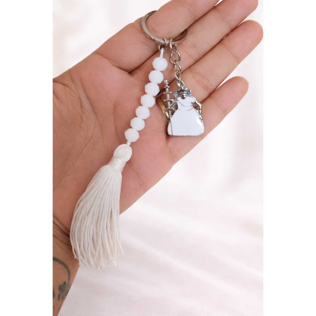 Chaveiro Orixá Oxalá com imagem Umbanda - Candomblé