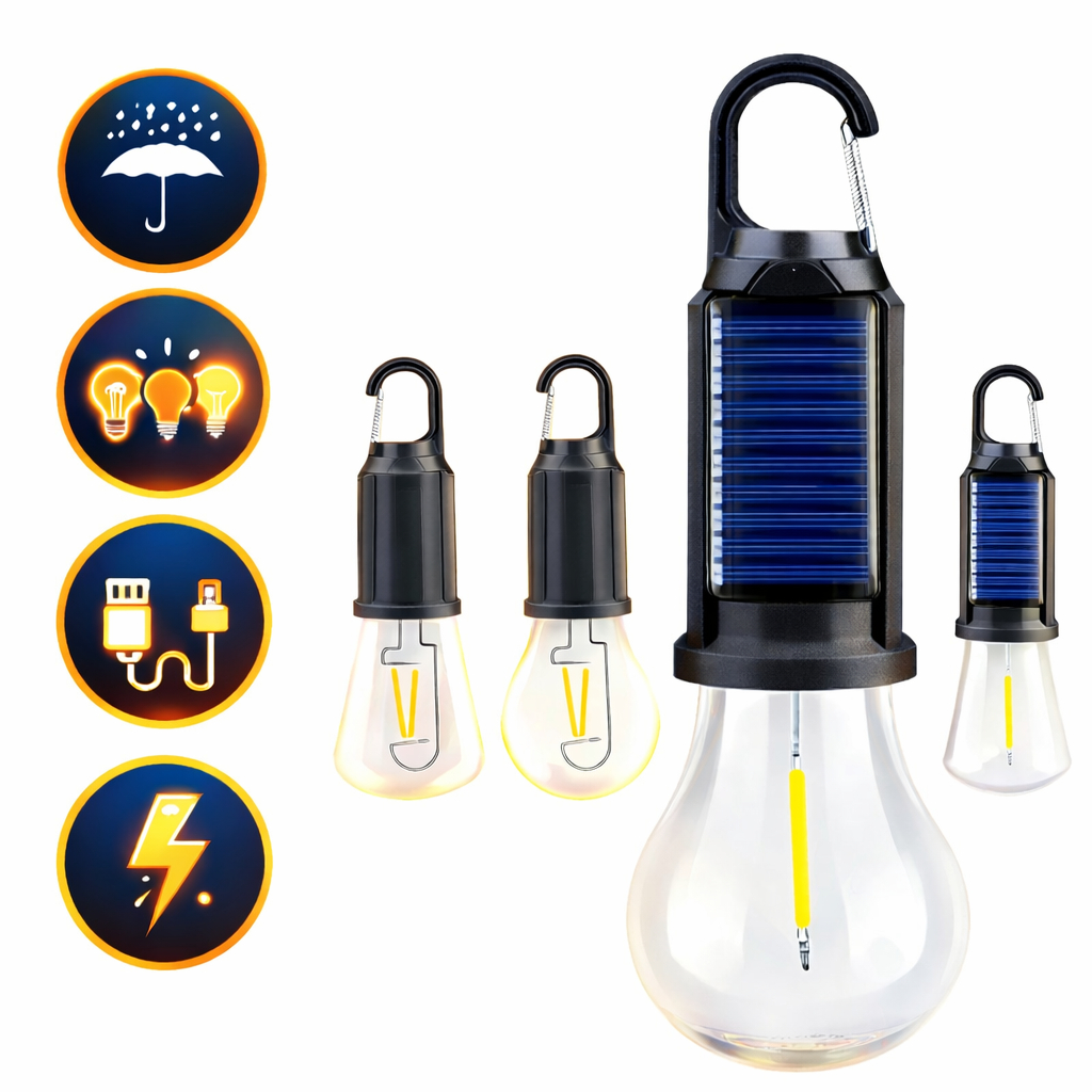 Lanterna Retro Solar Com Led Portátil Recarregável Iluminacao Ajustável Solar