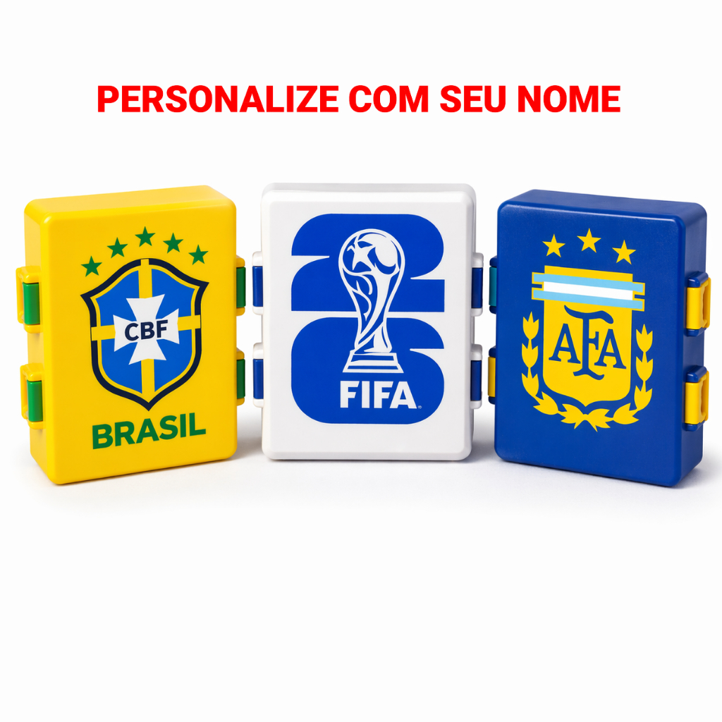 Porta Figurinhas Copa do Mundo 2026 Personalizado Organizador para Figurinhas e Álbum