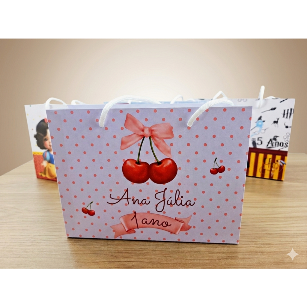 Kit Sacolinhas Personalizadas TAM G - Fazemos Qualquer Tema - Lembrancinha Aniversário PEGUE E MONTE