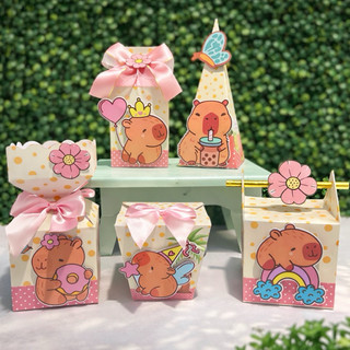 Kit Personalizados Capivara + BRINDE | Kit Caixas Capivaras |  Lembrancinha de Festa Capivara | Aniversário