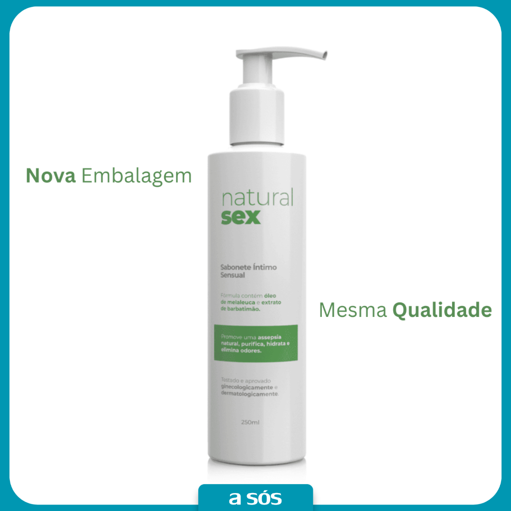 Sabonete Íntimo Líquido Vegano Natural Sex - 250ml