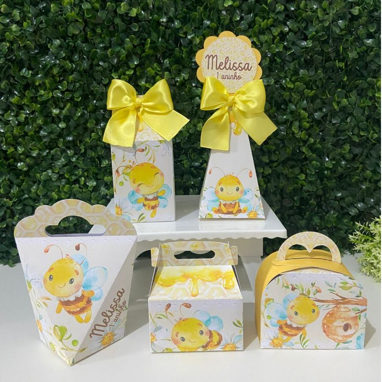 PEGUE E MONTE - personalizados abelhinha abelha, caixas abelhinha abelha, lembrancinhas abelhinha