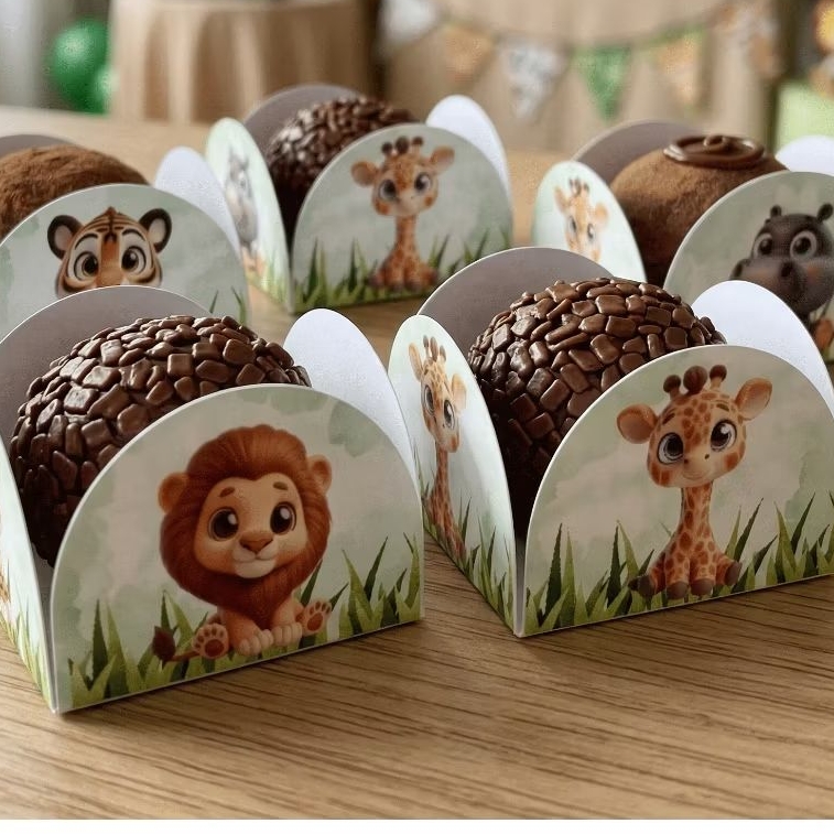 Forminhas para Doces Safari/FAZEMOS TODO SOS TEMAS/Festa Infantil/ lembrancinhas/aniversarios/personalizados /decoração/