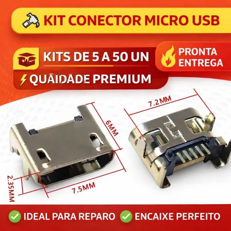 Kit Conector de Carga P/Caixinha de Som RF:T9