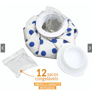 Bolsa de Gelo Reutilizável Compressa Com 12 Cubos Gel