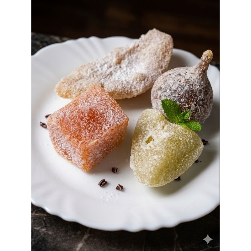 Doces Cristalizados Premium Doces Colmeia – Mix Salada de Frutas com Figo, Laranja, Mamão e Abóbora Tradicional