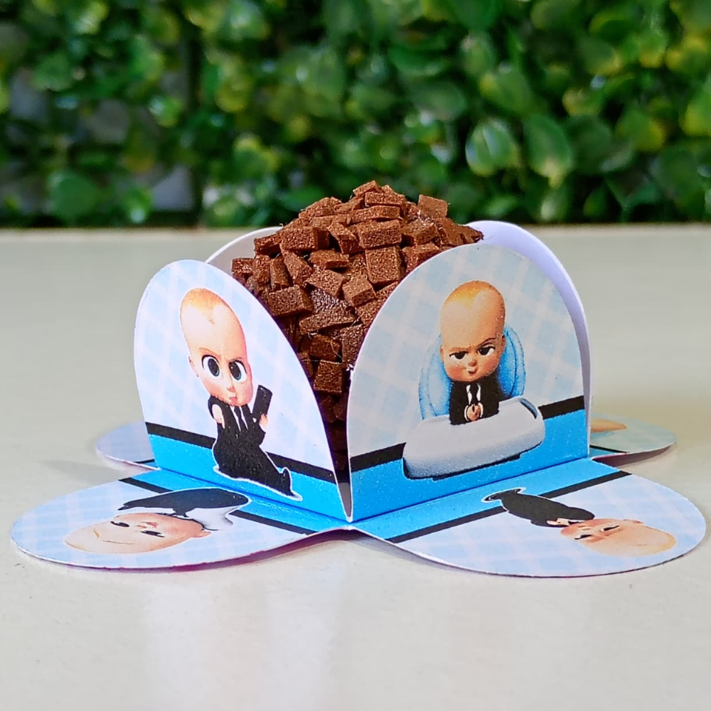 FORMINHA 4 PÉTALAS PARA DOCES O PODEROSO CHEFINHO PERSONALIZADA PARA DOCINHOS BRIGADEIRO FESTA INFANTIL ANIVERSARIO