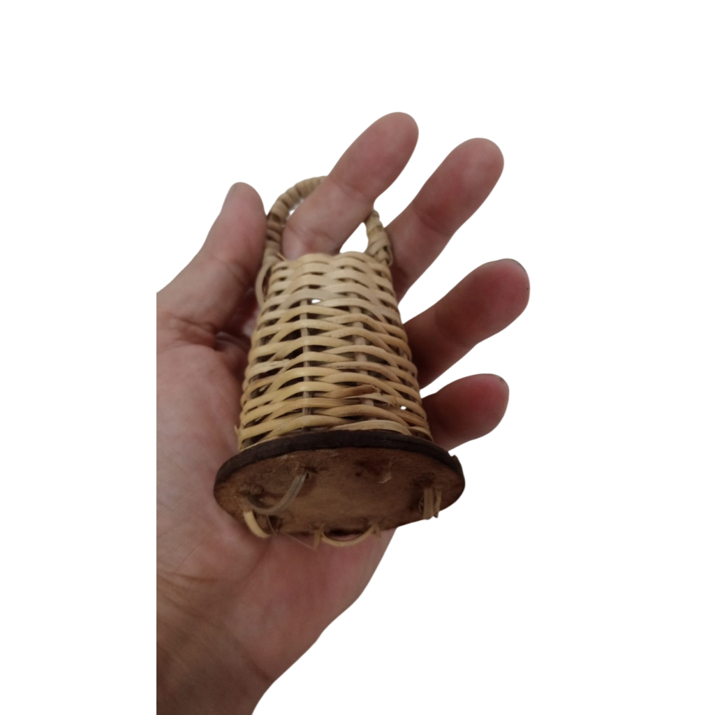 Caxixi Para Berimbau Palha Trançada Capoeira Percurssão Chocalho Roda Musica berimbau