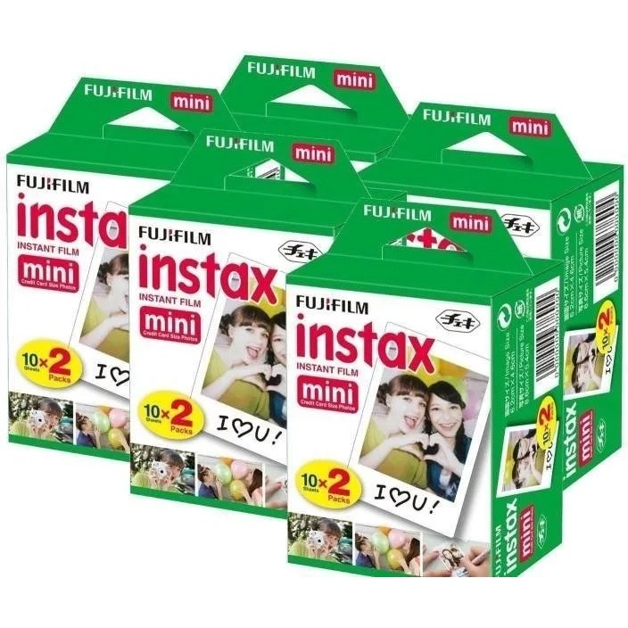 Filme Instantâneo Fujifilm Instax Mini 100 Poses - Cores Vibrantes, Tamanho6 cm x 8 cm, Revelação Rápida