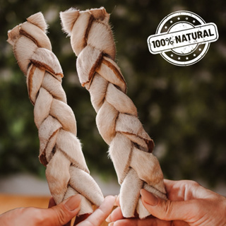 Kit 2 Trança de Couro Bovino Natural para Cachorro – Mordedor Natural e Mordedor Resistente em Oferta na Shopee