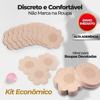 Tapa-Seios Invisível Adesivo Protetor com 7,5cm de Diâmetro para Tampar Mamilos Aureola