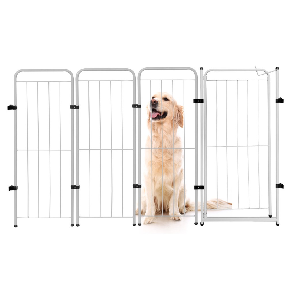 Cercado Segurança para Cachorro Grande em Aço De 01 a 10 Módulos Dobrável 414 cm x 98 cm Grade Pet