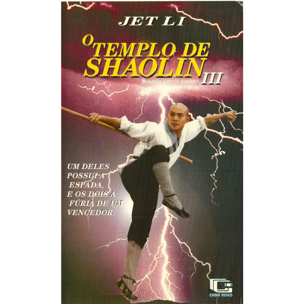 VHS/DVD O TEMPLO DE SHAOLIN 3 (Martial Arts of Shaolin) Dublado/Jet Li, Wong Chau Yin.