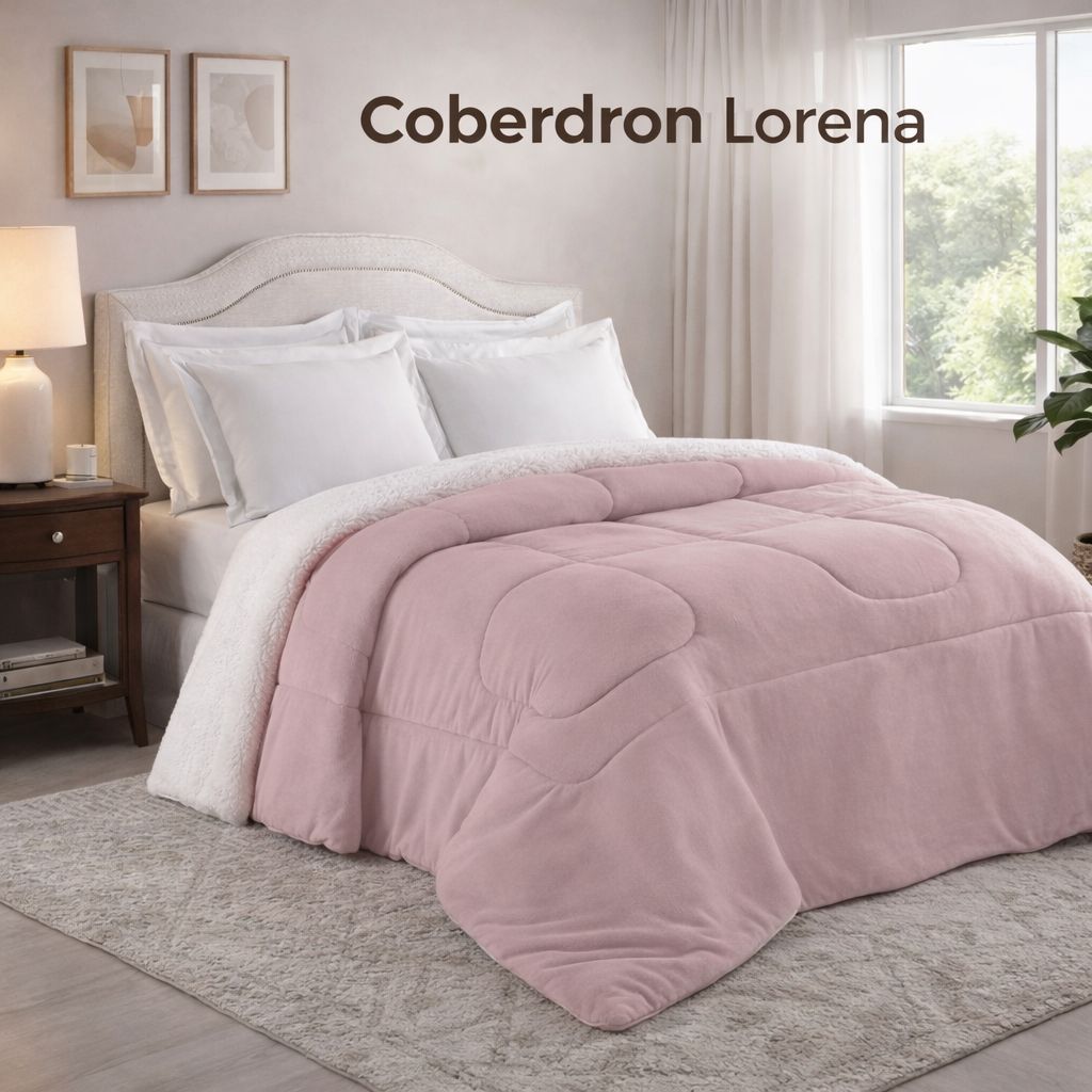 Cobertor Edredon Coberta Coberdron Casal Queem Dupla-Face 2,00x2,40m Mantinha e Sherppa Fofinho Macio Quente Inveno