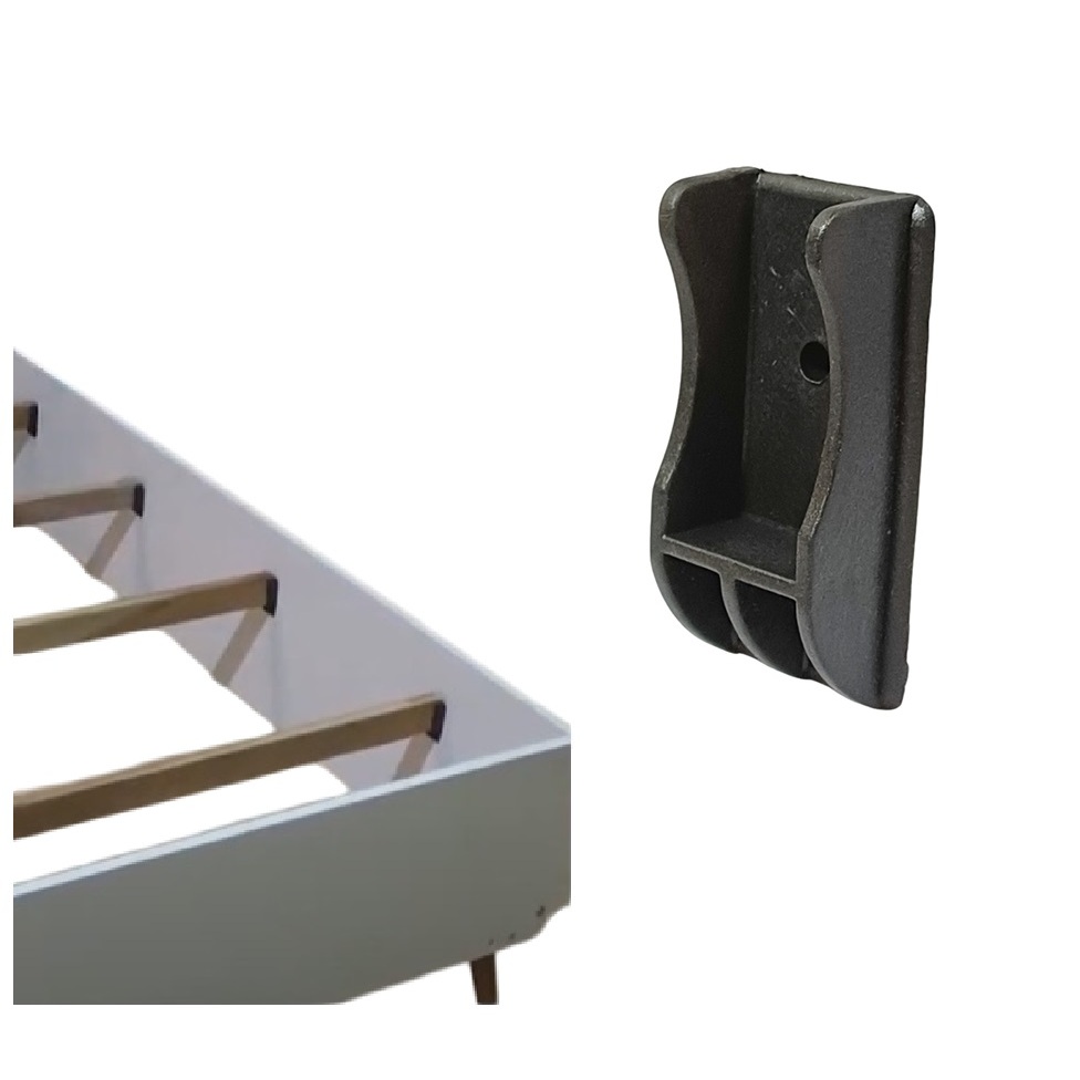 Kit 10 Suportes Laterais para Sarrafo de Cama - Encaixe "U" com Pinos Fixadores