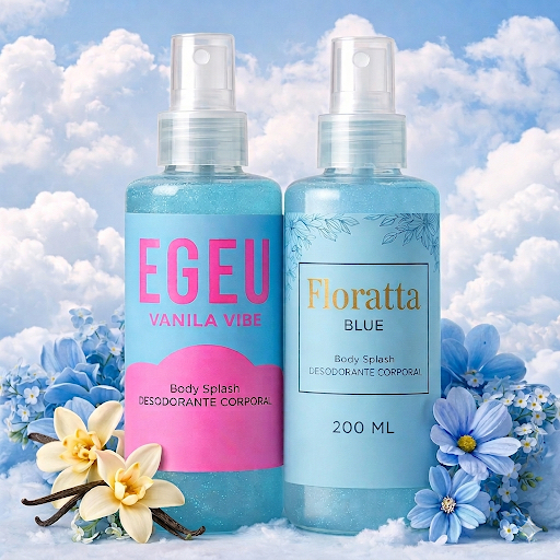 Kit Pedaço do céu - Body Floral Blue e Body Egeu Vanila Vibe 200ml Cada Feminino