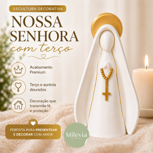 Imagem nossa senhora aparecida, lembrança de batizado, maternidade, crisma, casamento e caixa de padrinhos decoração