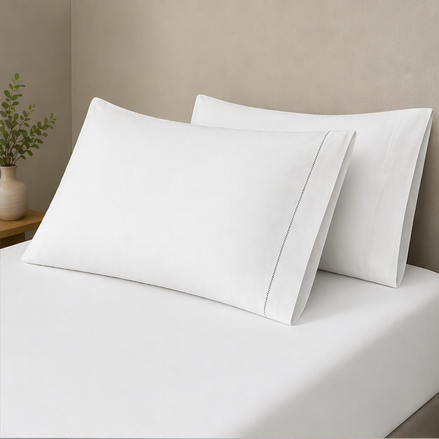 02 Fronhas Premium Micropercal 400 Fios – Toque Macio e Luxo para a Cama