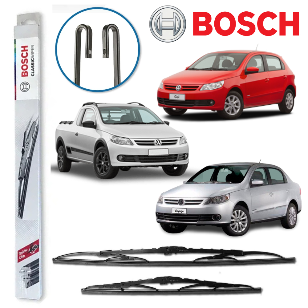Par Palheta Limpador Parabrisa Gol G5 Saveiro G5 Voyage G5 2008 a 2012 BOSCH