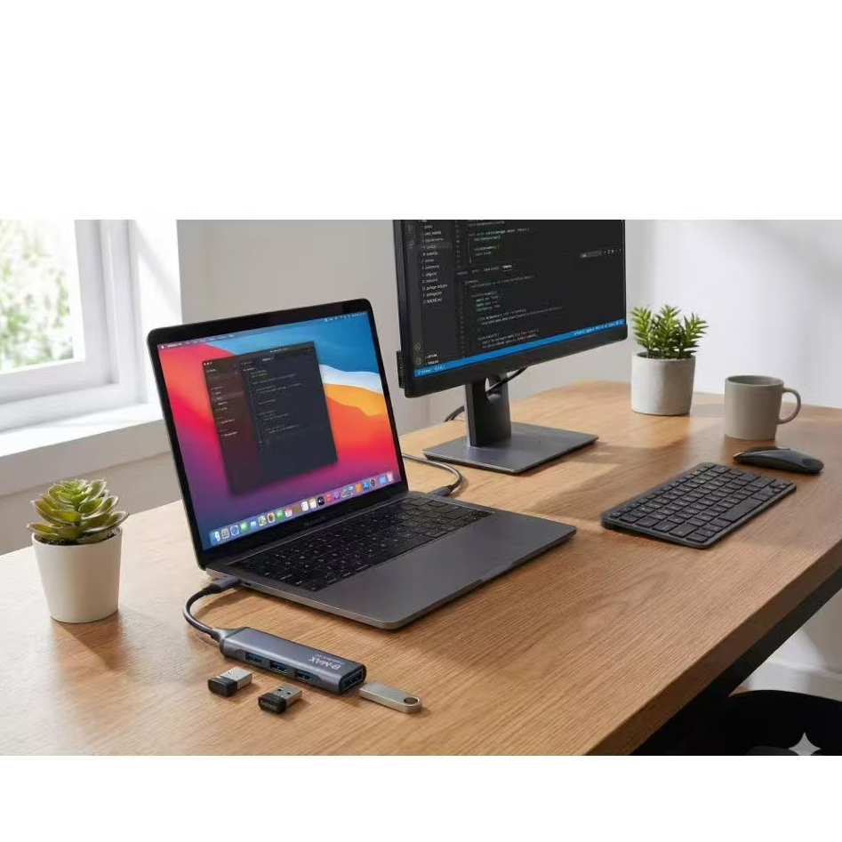 Hub Adaptador 4 em 1 USB-C HDMI 4K para MacBook Air Pro M1