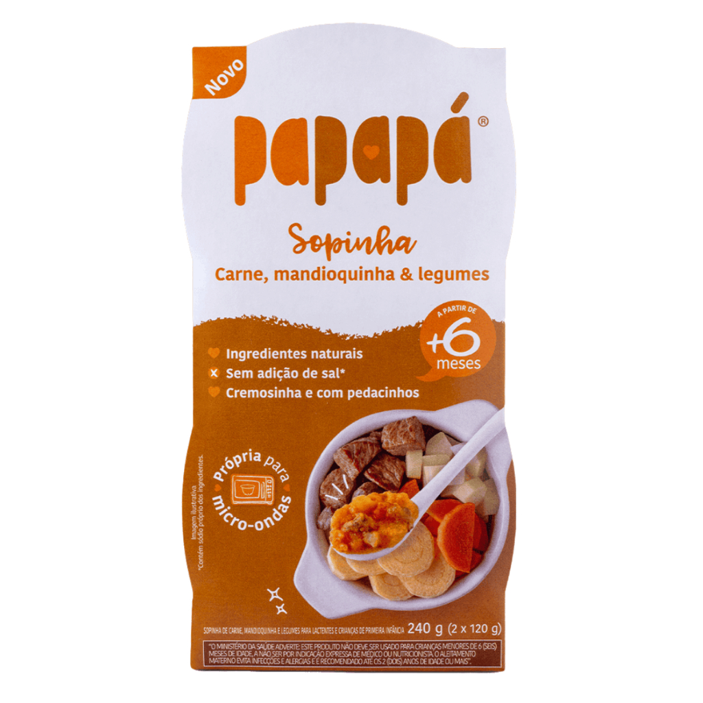 Sopinha De Carne Mandioquinha & Legumes 240g - Papapá