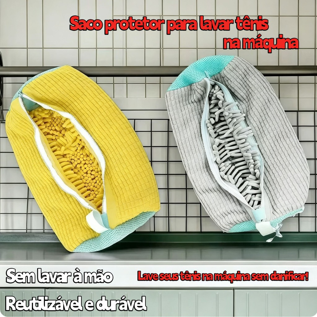Saco para Lavar Tênis na Máquina – Proteção e Limpeza Profunda