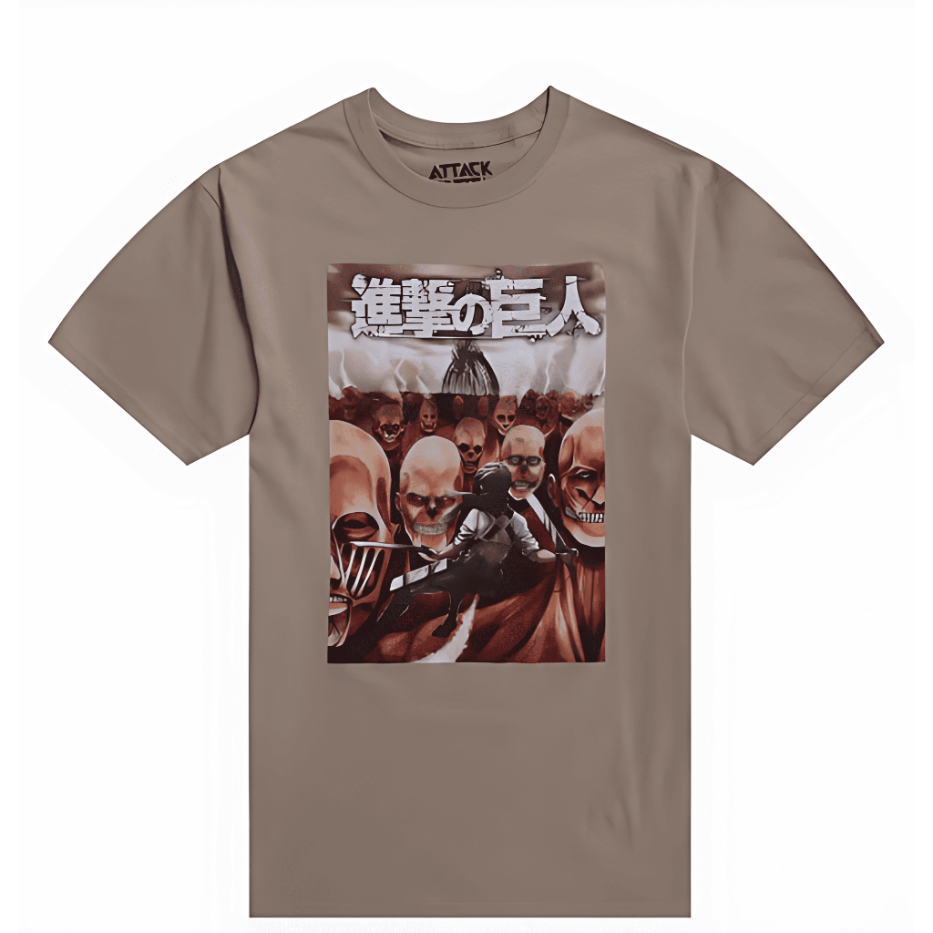 Camiseta Camisa Anime Attack On Titan Mikasa no Estrondo Titan Fundador Blusa 100% Algodão Unissex Adulto/Infantil