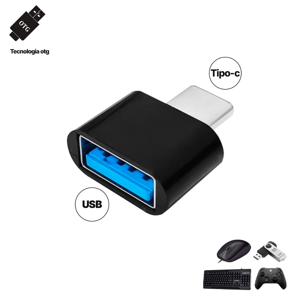 Adaptador OTG Tipo-C Para USB OTG Macho Tipo C Fêmea USB Transferência de Dados e Carga Colocar Pen drive no Celular