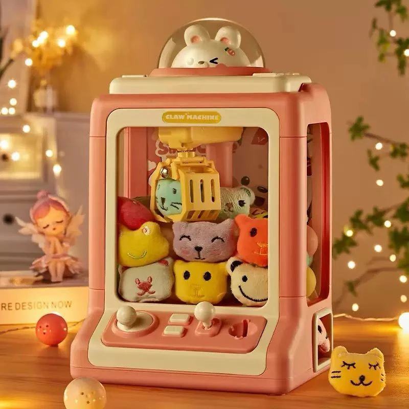 Mini Maquina De Pegar Bichinho Brinquedo Infantil Com Ganchos Fichas Ursinhos De Pélucia Bolinhas