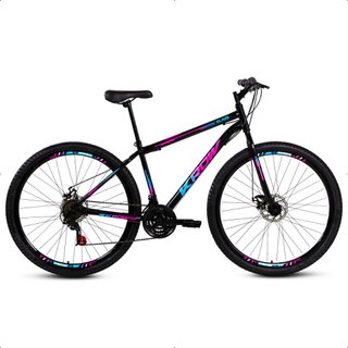 Bicicleta Aro 29 Aço Carbono Freios A Disco 21 Marchas Krow Bikes Para o dia a Dia Passeio