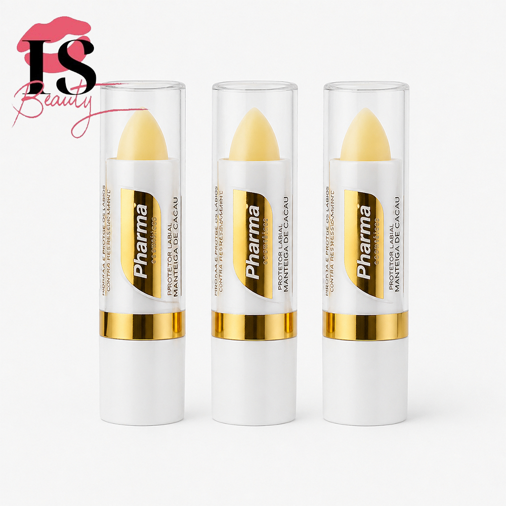 Kit 3 Manteiga De Cacau Bastão Tradicional - Pharma - Hidratantes Labial